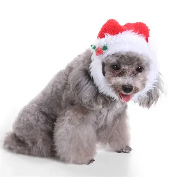 Büyük Sakal Noel Köpek Şapka Pet Köpek Kap festivaller İçin Cadılar Bayramı Noel Doğum Günü Partisi Kedi Köpek Şapka Kostüm Damla Nakliye