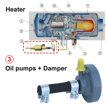Webasto Dizel Motor Hava Kapatma ısıtıcı Kolay Kurulum Pompası ısıtıcı Yakıt Mini Profesyonel Çek valf damperi Kiti Evrensel