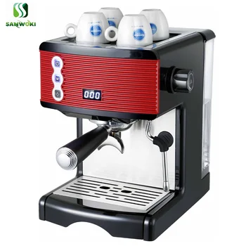 Yarı otomatik Espresso kahve makinesi buzlu kahve makinesi makinesi 15bar Cappuccino yapma makinesi Sıcak Buhar Süt Köpüğü 1.7 L