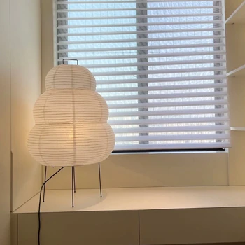 El yapımı kağıt Led zemin lambaları oturma odası uzaktan kumanda çalışma masası lambası yatak odası başucu lambası ortam ışıkları ev dekor