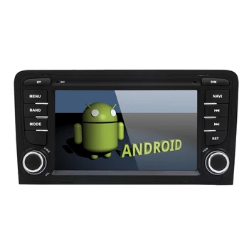 GPS Navigasyon CarPlay Otomatik DSP 2 Din Android 11 Araba Multimedya Oynatıcı Radyo Ekran döndürme düğmesi GPS RDS Audi A3 8P S3 RS3