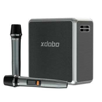 Xdobo Kral Max 140W kablosuz hoparlör Süper Yüksek Sesle Ses Punchy Bas IPX5 Su Geçirmez Ev Hoparlör ile 2 ADET Kablosuz Mikrofon