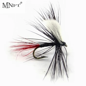 MNFT 10 ADET Kırmızı Kuyruk Beyaz Kanat Fly Fishing Sinekler Alabalık Lures Krank Kanca 12#