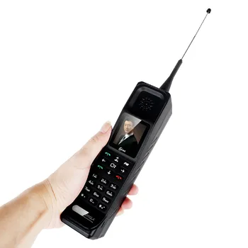 Anten ile Retro Tarzı Büyük Bar Cep Telefonu Güçlü Sinyal Güç Bankası Çift Sım 4500mAh El Feneri MP3 MP4 Titreşim Bluetooth
