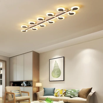 Modern LED Tavan lambaları Uzaktan Karartma tavan ışıkları akrilik Oturma odası Restoran Mutfak Ev gömme Uzun panel aydınlatma