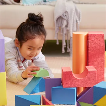 50 ADET Çocuk Yapı Taşları Çocuklar EVA Büyük Bloklar Yazılım sünger Köpük blok oyuncaklar Çocuklar için Eğitici Oyuncaklar