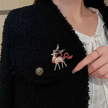 Noel Rhinestone Emaye Broş Elk Pimleri Bale Kız Buğday moda takı Hediye Kadınlar İçin Mutlu yılbaşı dekoru Hediyeler Dekorasyon