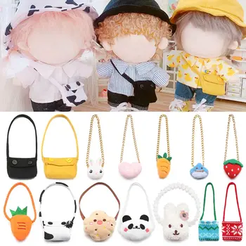 Hediye Crossbody pelüş çanta Panda Havuç Minyatür askılı çanta 20CM Bebek Çantaları Bebek Aksesuarları Karikatür Hayvan