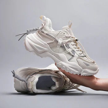 Erkek Yeni rahat ayakkabılar Sneakers Yaz Örgü Sinek Dokuma Nefes Moda Koşu Spor Erkek Ayakkabı kaymaz Elastik Rahat
