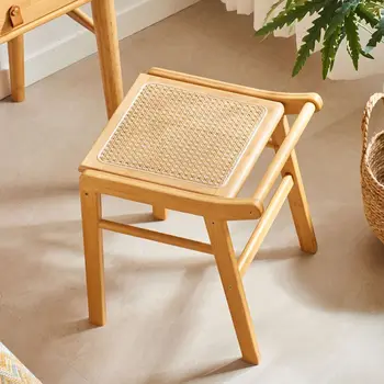Vanity tabure sandalye Salon Rattan tabureleri Taşınabilir Yemek taburesi Oturma odası Yerden tasarruf sağlayan mobilya Depolama tezgahı bambu tabureler
