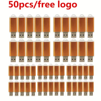 Ücretsiz Hızlı Kargo Ücretsiz Logo 50 adet / grup Metal Pendrive 2 gb 1 gb İş Hediyeler USB 2.0 Flash Sürücü 128 mb 512 mb 4 gb Bellek Sopa