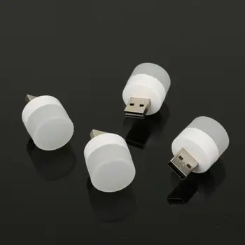 1 adet Mini USB fiş lambası 5V süper parlak göz koruması kitap ışık bilgisayar mobil güç şarj USB küçük yuvarlak LED gece Lambası