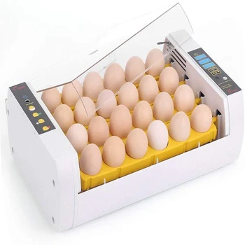 24 Yumurta Kuluçka 60 W Dijital Sıcaklık Kontrolü Otomatik Tavuk Civciv Ördek Çıkım Tavuklar Ördekler Kazlar AB / ABD / AU