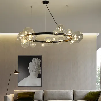 Iskandinav LED kolye ışık yaratıcı tasarım kabarcık top dekorasyon Ev iç mekan aydınlatması Oturma Odası Kolye parlaklık aydınlatma armatürleri