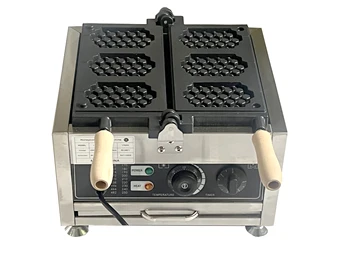 Elektrikli 3 ADET Petek Şekli Waffle makinesi Waffle boyutu 120*70MM Ticari waffle makinesi