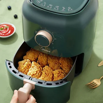 3L Büyük Kapasiteli Hava Fritöz Ev Elektrikli Fritöz patates kızartma makinesi Yağsız 360° pişirme fırını Mutfak Ocak yapışmaz