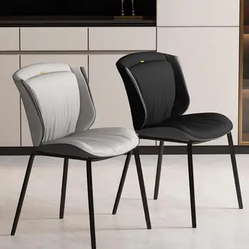 Yemek sandalyesi ev İskandinav tarzı Minimalist yumuşak resmi sandalye italyan tarzı ışık lüks gelişmiş yemek masası sandalye ile