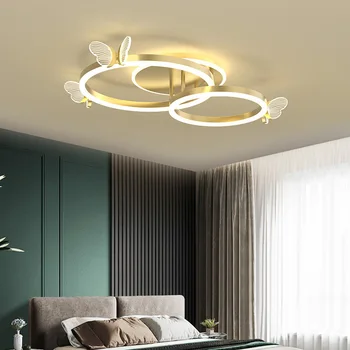 Yeni restoran LED tavan ışıkları fikstür yaratıcı kelebek Oturma odası tavan lambası Modern Halka Yatak odası çalışma iç mekan aydınlatması