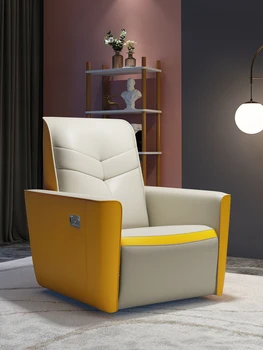 İskandinav minimalist tek kişilik kanepe sandalye tembel tasarım, birinci sınıf lüks kabin elektrikli boş sandalye