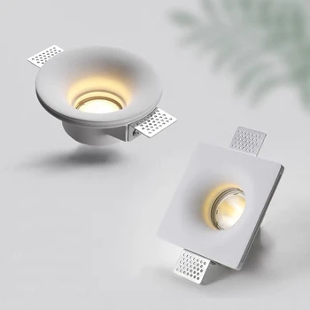 Gömme Alçı Downlight Tavan Lambası GU10 LED Parlama Önleyici Gömülü Kenarlıksız Spot Oturma Odası Yatak Odası Koridor Ev Aydınlatma
