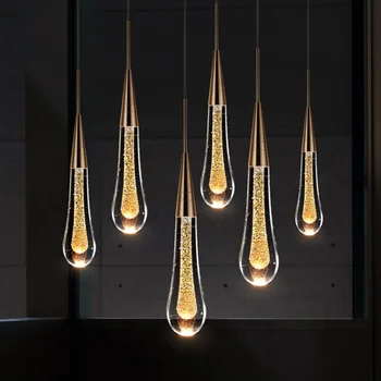 Modern kristal LED kolye ışıkları aydınlatma oturma odası yatak odası asılı lamba armatürleri LuminariesLoft asılı lambalar ev ışık