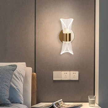 Modern Minimalist duvar lambaları oturma odası yatak odası başucu parlaklık LED duvar ışıkları kapalı koridor aydınlatma dekorasyon duvar armatürleri