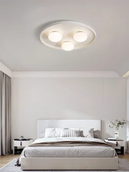 Modern basit LED tavan ışık iskandinav yuvarlak yatak odası restoran mutfak oturma odası çalışma beyaz ev dekor aydınlatma tavan lambası