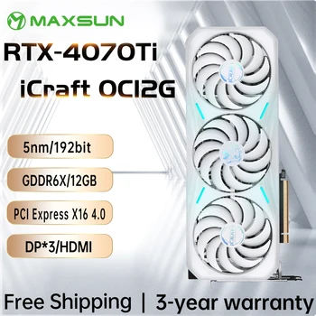 MAXSUN Grafik Kartı RTX 4070Tı iCraft OC 12G GDDR6X GPU NVIDIA Bilgisayar PC 192bit DP * 3 / HDMI RGB Oyun Video Kartları Yeni