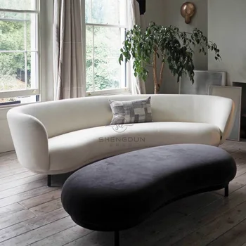 İskandinav Modern eğlence ark kanepe kumaş ışık lüks oturma odası otel yaratıcı tasarımcı basit mobilya