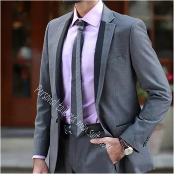 Erkek Takım Elbise 2 Adet Spacial Yaka Düğün Damat Kırılma Sigara Canlı Şarkıcı Seti Terno Slim Fit Sigara Masculino Blazer Setleri
