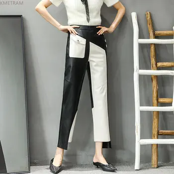 Gerçek deri Pantolon Kadın Yüksek Bel Pantolon Kore Flare Pantolon Kadın Bahar Giysileri Kadın 2023 Koyun Derisi Pantolon Ayak Bileği uzunlukta SGG