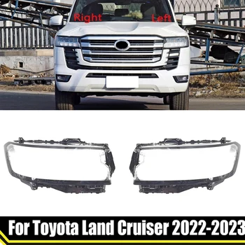 1 Çift Sol + Sağ Far Abajur Kabuk Şeffaf Kapak Toyota Land Cruiser 2022 2023 İçin far camı Kapakları