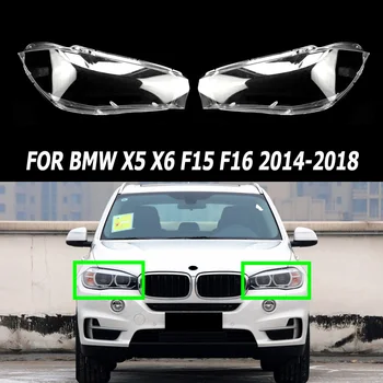 BMW İçin Fit X5 X6 F15 F16 2014-2018 Şeffaf Abajur Ön Far Kapağı Lens