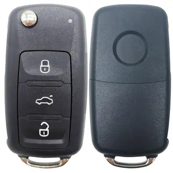 Volkswagen Golf için Mk6 Kabin Estate Artı Sharan Taşıyıcı Kombi 3 Düğme Katlanır Uzaktan Akıllı Flip Anahtar Fob Vaka Kapak Kabuk
