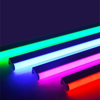 Yaratıcı T5 Entegre Led Renk lamba tüpü 30 cm/60 cm / 90 cm / 120 cm Led Kırmızı, Yeşil, Mavi, Pembe, Mor Bar Mağaza Aydınlatma Dekor