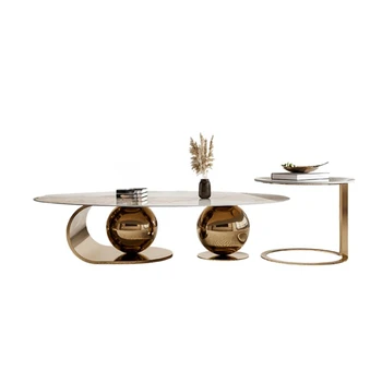Masa ışığı Lüks Doğal Mermer Sehpa Tasarımcı Yemek Beyaz Kahve yemek masası Konsolu Mesa Comedor mutfak mobilyası