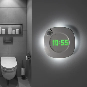 Hareket Sensörü Duvar Lambası USB Şarj Manyetik LED Gece Lambası İçin Zaman Saati İle Banyo Yatak Odası Koridor Dekor iç mekan aydınlatması
