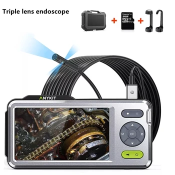 Üçlü Lens Muayene Kamera, Anykit Dijital boroskop endoskop, Yılan Kapsam Kamera Su Geçirmez Araba sıhhı tesisat borusu, Boru, Ev