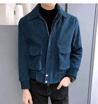Yeni Kadife Ceket erkek Kore Moda Slim Fit Bahar Ceket İş Rahat Ceket Erkek Dış Giyim Ceket Yüksek Sokak мужская куртка
