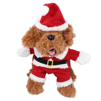 Pet Köpek Noel Noel Baba Kostüm Şapka Kıyafetler Giyim Hediyeler