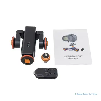 BX0E 2 Tekerlekli Otomatik Video Slider Dolly Araba Ayarlanabilir AutoDolly Bluetooth uyumlu Uzaktan Kumanda USB şarj portu
