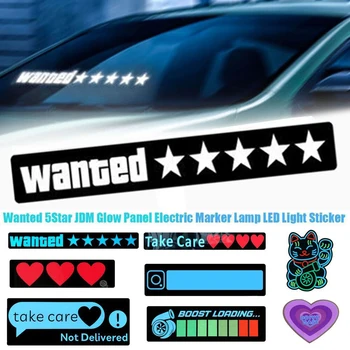 Moda Cam Elektrikli LED Aranıyor Araba Pencere Sticker Oto Moto Güvenlik İşaretleri Araba Çıkartmaları dekorasyon çıkartması Araba Aksesuarları