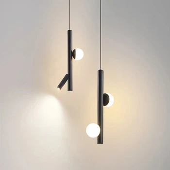 Modern LED yatak odası başucu kolye ışıkları spot asılı lamba yaratıcı basit restoran oturma odası dekorasyon armatürleri
