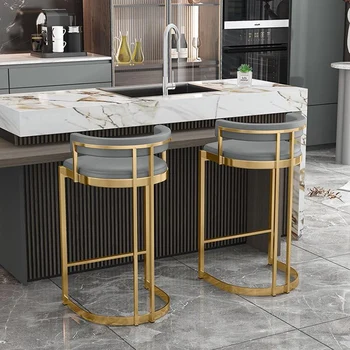 Restoran yemek sandalyeleri İskandinav Altın Mobil Metal Oyun Tabure Yüksek Accent Koltuk Tasarım Silla De Comedor dış mekan mobilyaları