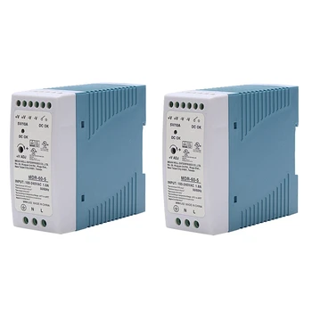 4X MDR-60 5 V 60 W Din Ray Güç Kaynağı Ac-Dc Sürücü Voltaj Regülatörü Güç Kaynağı 110 V 220 V