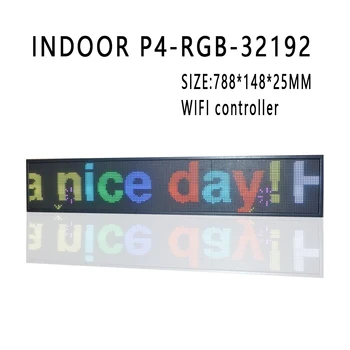 Kapalı hareketli LED tabela PH4 3X1 RGB (SMD) Led Mesaj Panosu iç mekan Led ekran Paneli 32192
